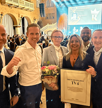 Bild som beskriver Sveriges marknadschefer har utsett TV4 till Årets media - för andra året i rad