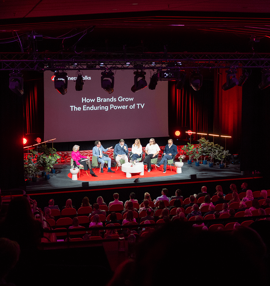 Bild som beskriver TV4 Business Talks – ett affärsseminarium med marknadsföring i fokus